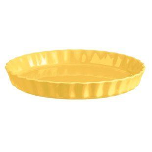 Форма для запікання Emile Henry Tart Dish, кругла 29,5*4 см., 1,4 л., кераміка, жовтий 906031 фото
