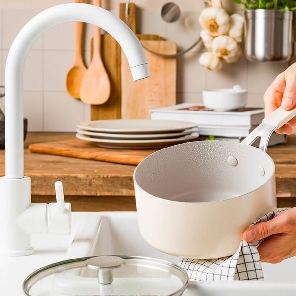 Ківш KitchenAid Aluminium Ceramic 1,58 л., 16 см. з керамічним покриттям, кремовий CC009726-001 фото