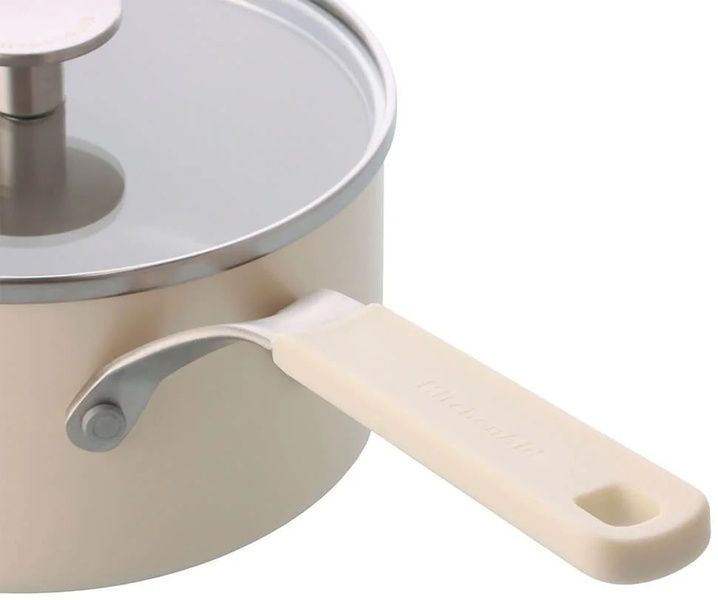 Ківш KitchenAid Aluminium Ceramic 1,58 л., 16 см. з керамічним покриттям, кремовий CC009726-001 фото