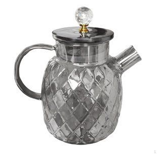 Заварник скляний Olens Срібний Ромбус 1500 мл. 102-1182 фото