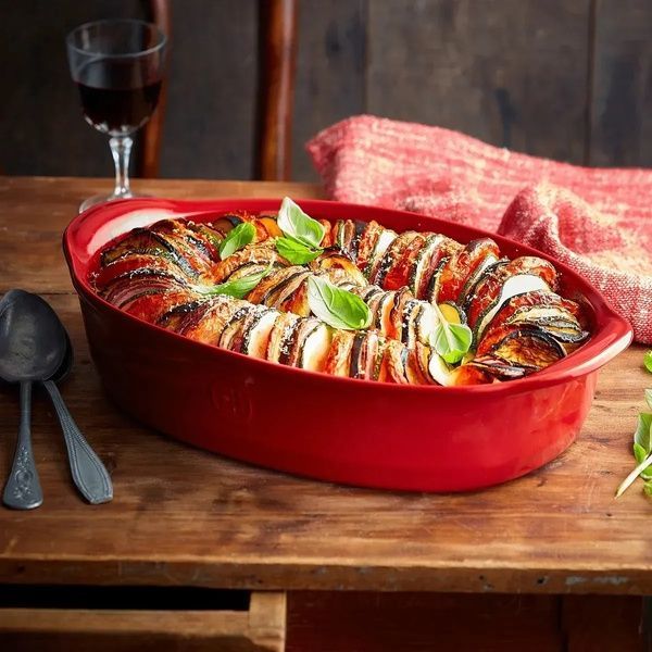 Форма для запікання Emile Henry The Right Dish, овальна 27,5*17,5*7 см., 1,3 л., кераміка, червоний 349050 фото