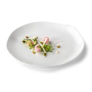 Тарілка десертна Pordamsa Gastro 24 см., асиметрична, порцеляна V0388-0124 фото