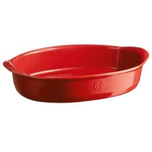 Форма для запікання Emile Henry The Right Dish, овальна 41,5*26,5*9 см., 3,8 л., кераміка, червоний 349054 фото