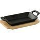 Сковорода чавунна міні MasterPro Foodies cook & share 17*10 см. з дошкою BGMP-3807-EM фото 1