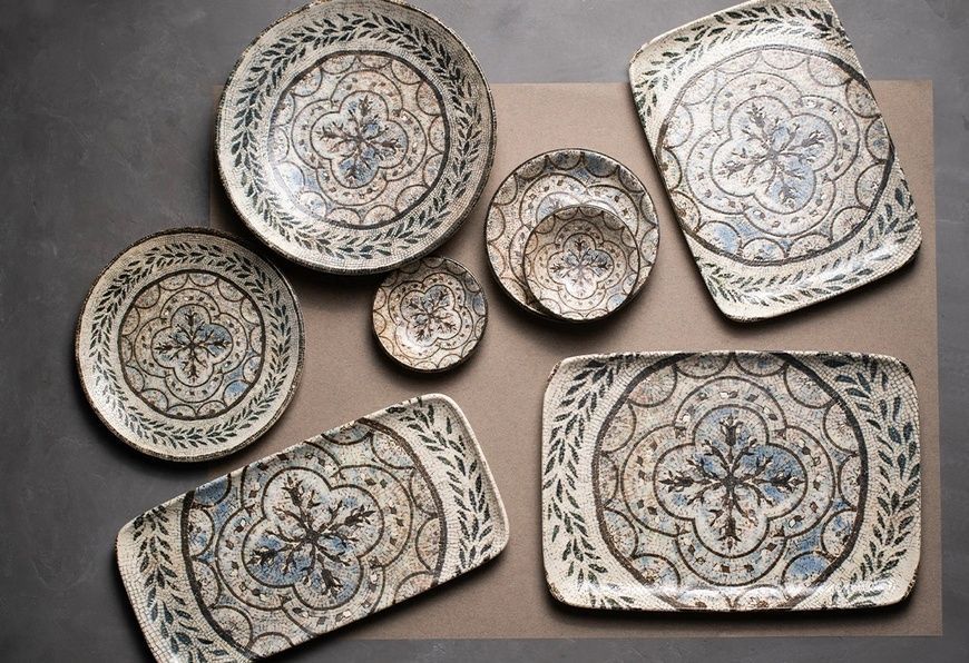 Тарілка десертна ID Fine Pietra 21 см., бежево-коричневий 20446-111021 фото