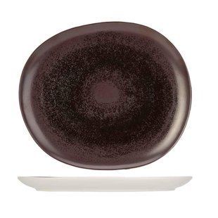 Тарілка обідня Cosy&Trendy Aubergina овальна 27,1*23,3 см., коричневий 7296027 фото