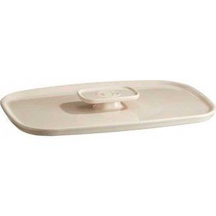 Кришка до форми для запікання Emile Henry The Right Dish, прямокутна 25,5*18 см. кераміка, кремовий 020050 фото