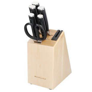 Набір ножів KitchenAid Classic 6 предметів з колодою та вмонтованим точилом KE6PSTANOBG фото