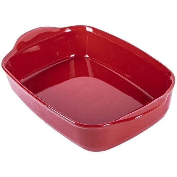 Форма для запікання Emile Henry The Right Dish, прямокутна 30*19*6,5 см., 1,55 л. кераміка, червоний 349650 фото