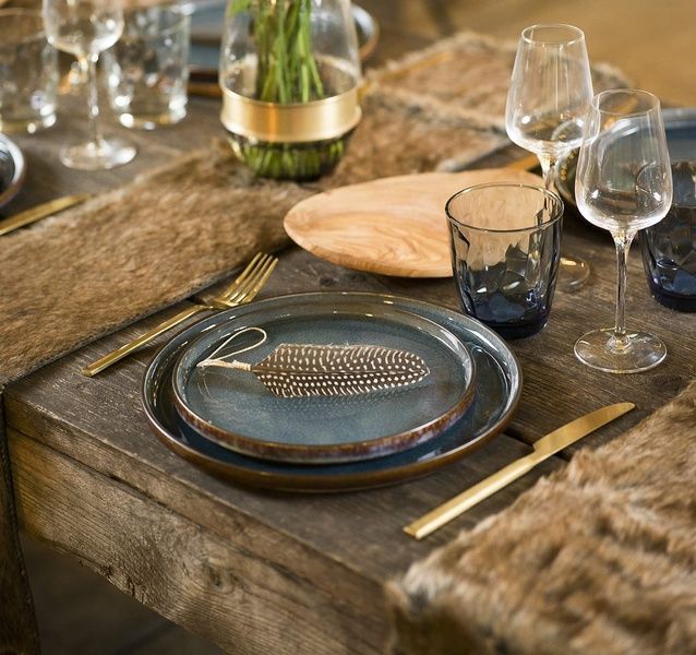 Тарілка обідня Cosy&Trendy Quintana з бортиком 27,5 см., синій 2936028 фото