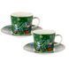 Набір чайний Lefard Green Christmas 4 пр. (2 чашки 250 мл. з блюдцями), порцеляна, зелений 922-098 фото
