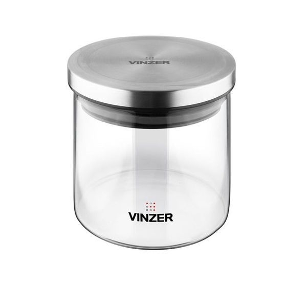 Банка скляна Vinzer 500 мл., металева кришка 50733 фото