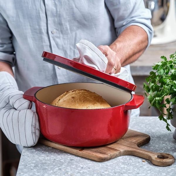 Каструля чавунна KitchenAid Cast Iron Red 3,3 л., 22 см., червоний CC006057-001 фото