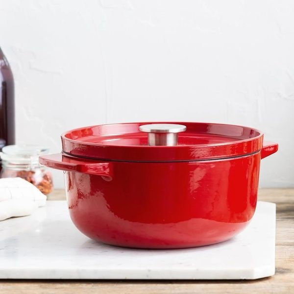 Каструля чавунна KitchenAid Cast Iron Red 3,3 л., 22 см., червоний CC006057-001 фото