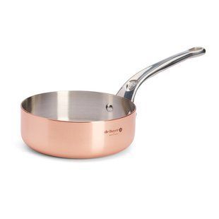 Сотейник мідний de Buyer Inocuivre Copper 16 см., 1,0 л. ручка з нержавіючої сталі 6430.16 фото