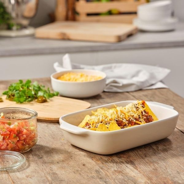 Форма для запікання KitchenAid Stoneware 32,8*19,5*7,5 см., 1,9 л., з кришкою, керамограніт, крем CC006107-001 фото