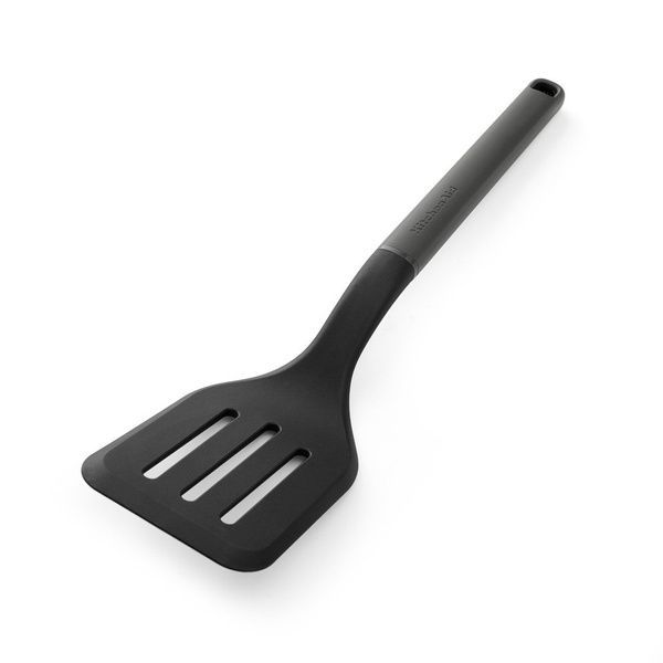 Лопатка кухонна KitchenAid Classic 34 см. з прорізами, сірий KHA002OHCHGG фото
