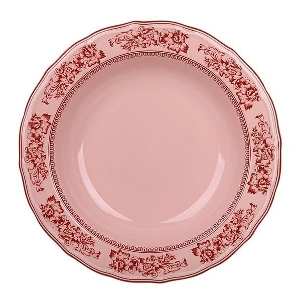 Тарілка глибока BonaDi Heritage Toile Collection 23,5*3,8 см., рожевий K311 фото