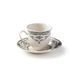 Чашка чайна Bitossi Home Rose Black 190 мл. з блюдцем BID00452 фото 1