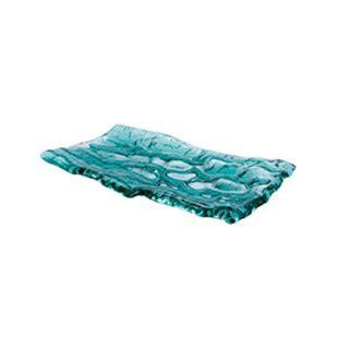 Блюдо скляне Pordamsa Mar Green 28*15 см., бірюзовий XGLAS-2815V фото