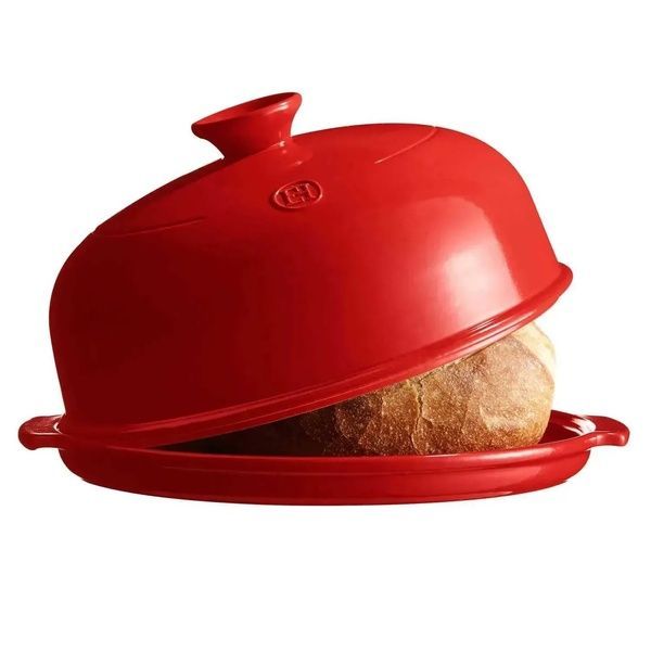 Форма для випікання хліба Emile Henry Homemade Bread 34*28,5*16,5 см. з кришкою, кераміка, червоний 349108 фото