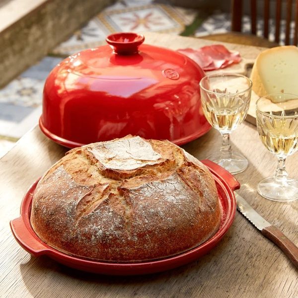 Форма для випікання хліба Emile Henry Homemade Bread 34*28,5*16,5 см. з кришкою, кераміка, червоний 349108 фото