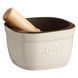 Ступка керамічна Emile Henry Butter Prepare 15*15,8*9,6 см., 0,95 л., кремовий/чорний 020257 фото 1