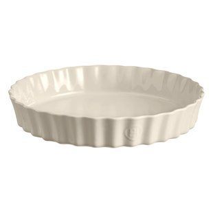 Форма для запікання Emile Henry Tart Dish, кругла 32*5,5 см., 2,8 л., кераміка, кремовий 026032 фото