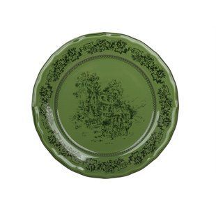 Тарілка десертна BonaDi Heritage Toile Collection 22 см., зелений K303 фото