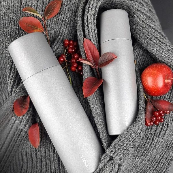 Термос Vinzer Vacuum flask 1000 мл., сірий 50147 фото