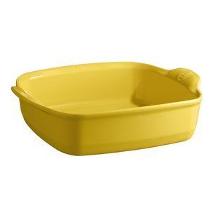 Форма для запікання Emile Henry The Right Dish, квадратна 28*24*7,5 см., 1,8 л. кераміка, жовтий 902050 фото